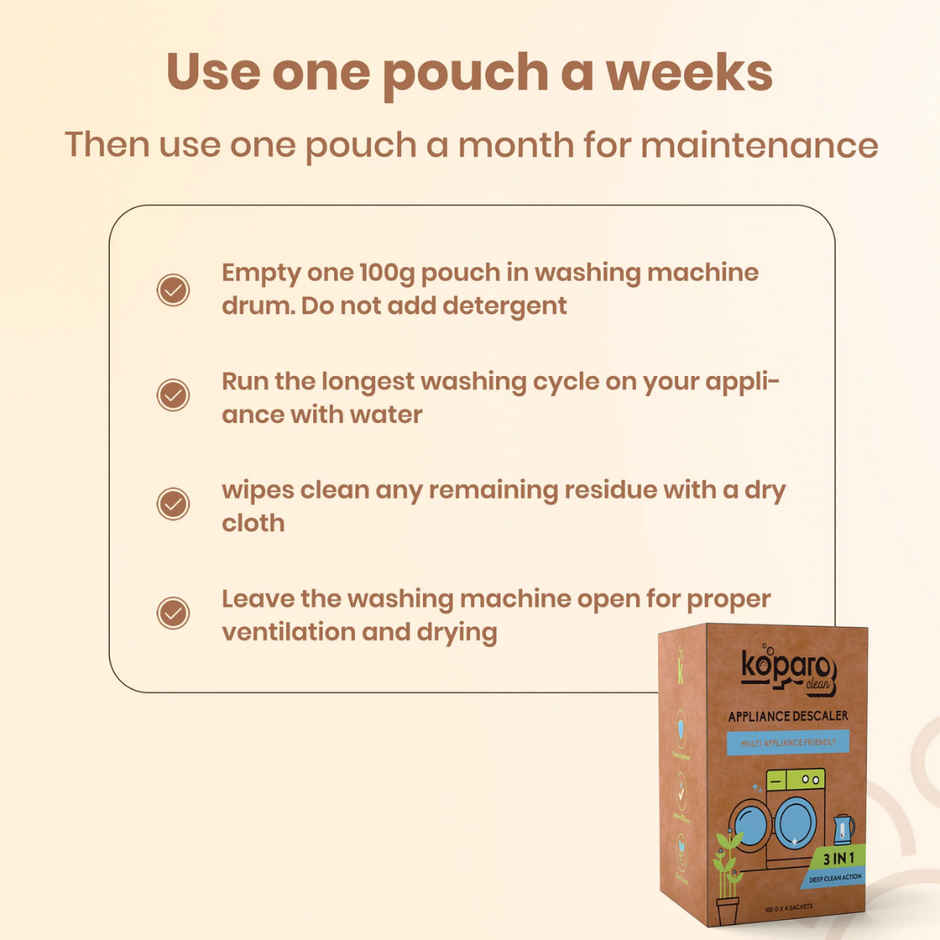 Koparo Multi-Use Appliance Descaler Powder - Sachets