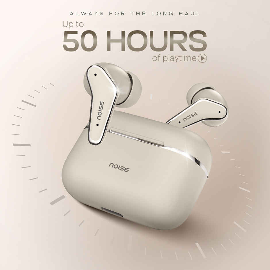 Noise Buds VS102 Elite 50H Battery 4 Mic ENC 11mm Driver Instacharge TWS Earbuds | Calm Beige