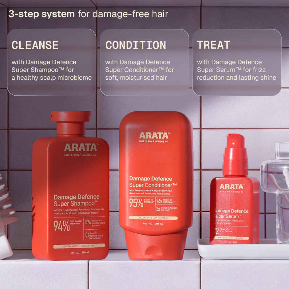 Arata Super Shampoo | Repairs Hair Damage | Scalp Care | Sulphate-Free | Colour-Safe