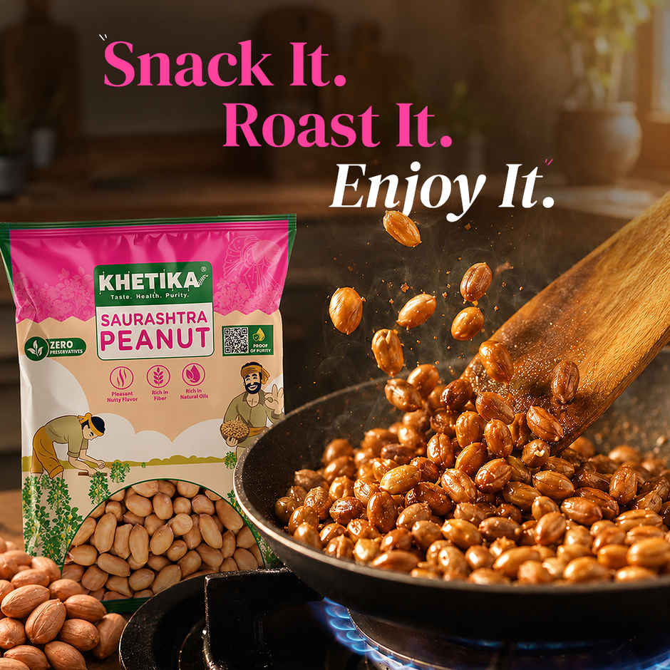 Khetika Premium Raw Peanuts | Groundnut | Fit for Fasting | Rich in Protein & Fiber