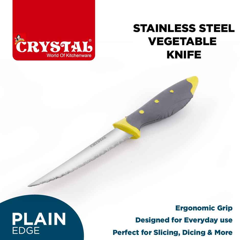 Crystal - Cl414 Stainless Steel Utility Knife, Multicolour