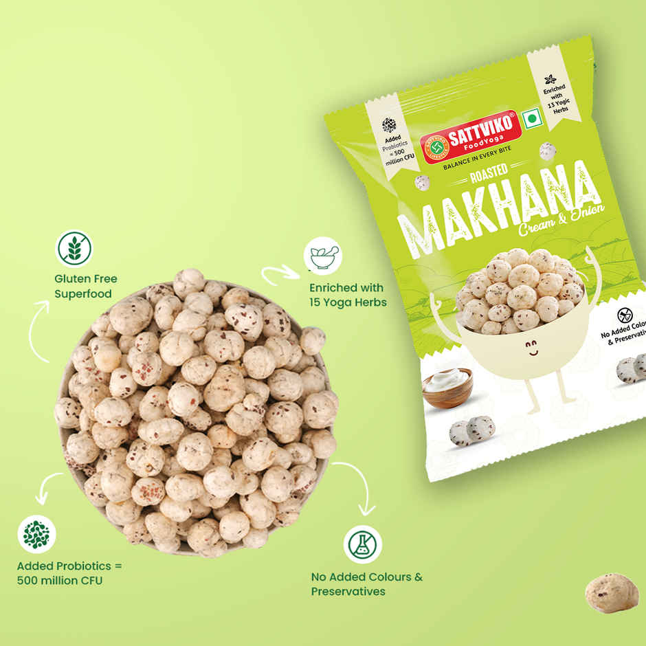 Sattviko Cream & Onion Roasted Makhana