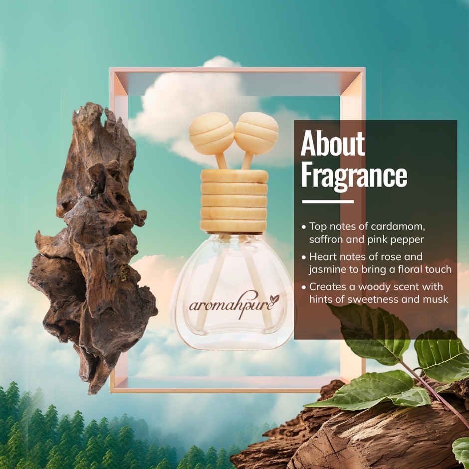 Aromahpure Car Perfume Vent Clip with Reed Stick | Lemon, Sandalwood, Oudh | Pack Of 3