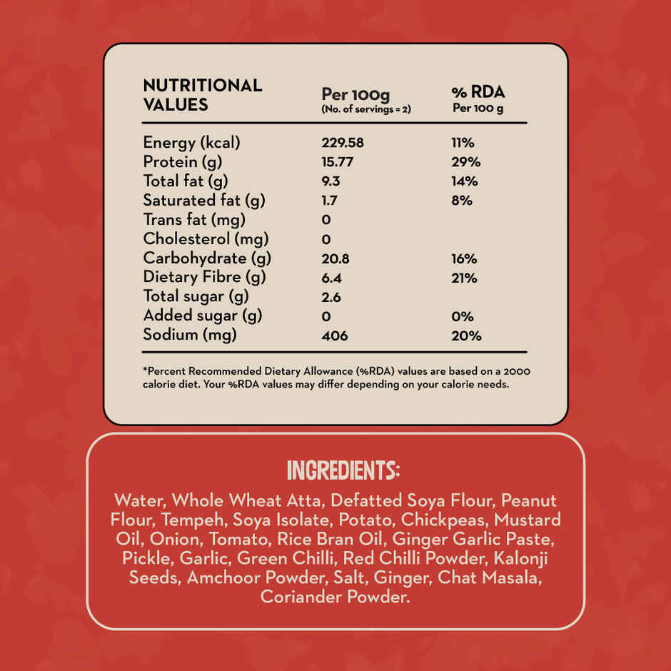 Hello Tempayy Achari Protein Parathas - 32g Protein