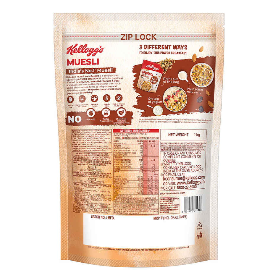 Kellogg's Muesli Nuts Delight 12-in-1 Power Breakfast