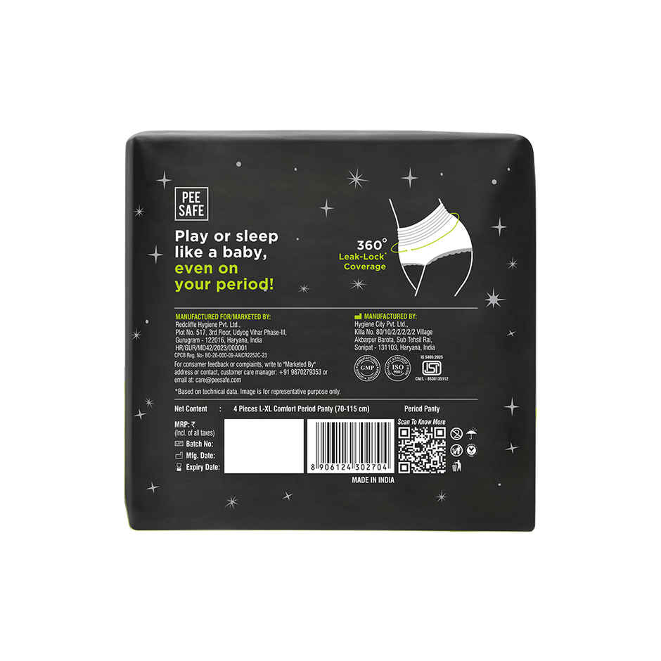 Pee Safe Disposable Leak-Proof Period Panty|Seamless, Comfortable for Day & Night Protection (L-XL)