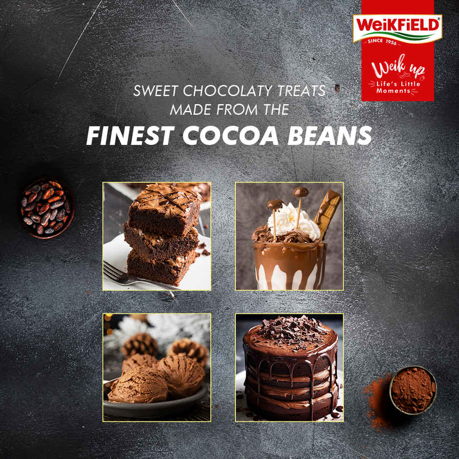 Weikfield Rich and Decadent Pure Cocoa Powder | Smooth & Rich Taste