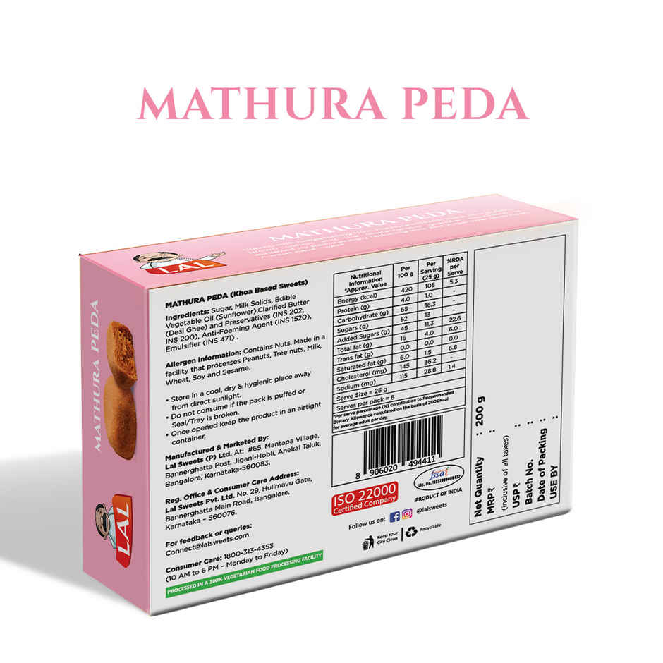 Lal Sweets Mathura Peda