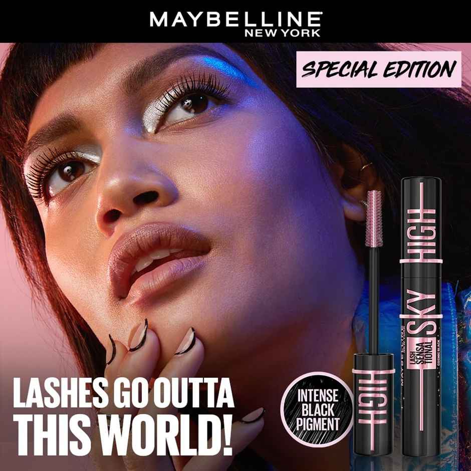 Maybelline Lash Sensational Sky High Waterproof Mascara, Cosmic Black | Limited Edition |Volumizing