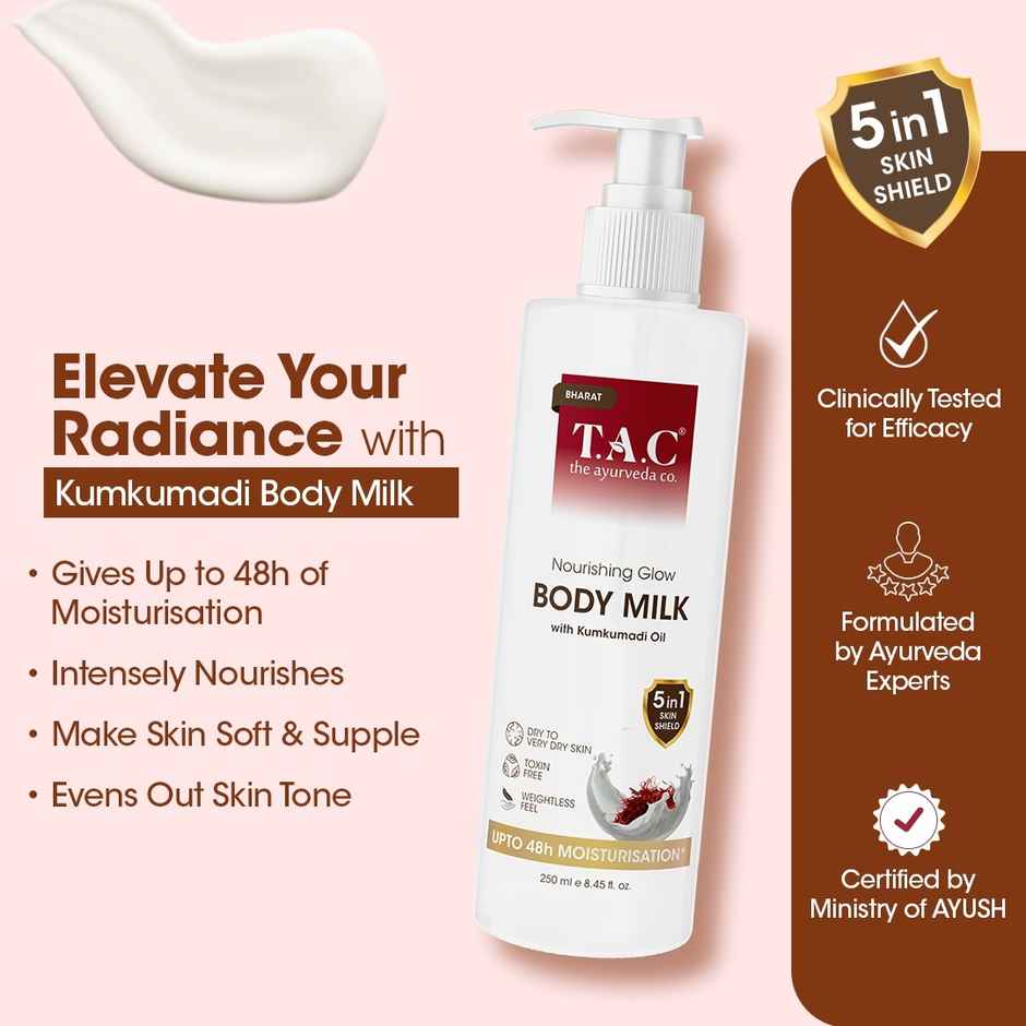T.A.C - The Ayurveda Co Nourishing Body Lotion|Almond Oil & Shea Butter|Nourished & Radiant Skin