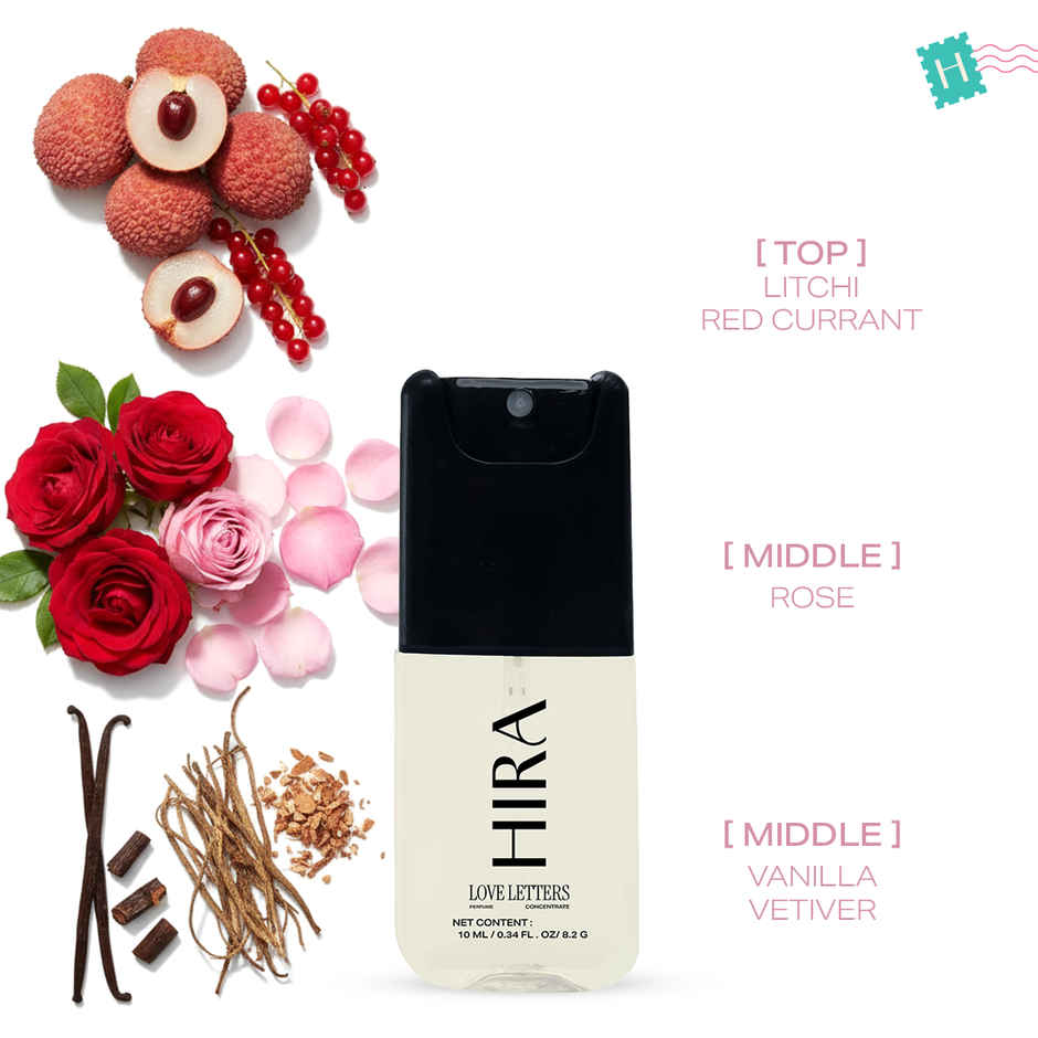 HIRA Love Letters Long Lasting Eau De Parfum For Women | Fruity, Floral & Vanilla