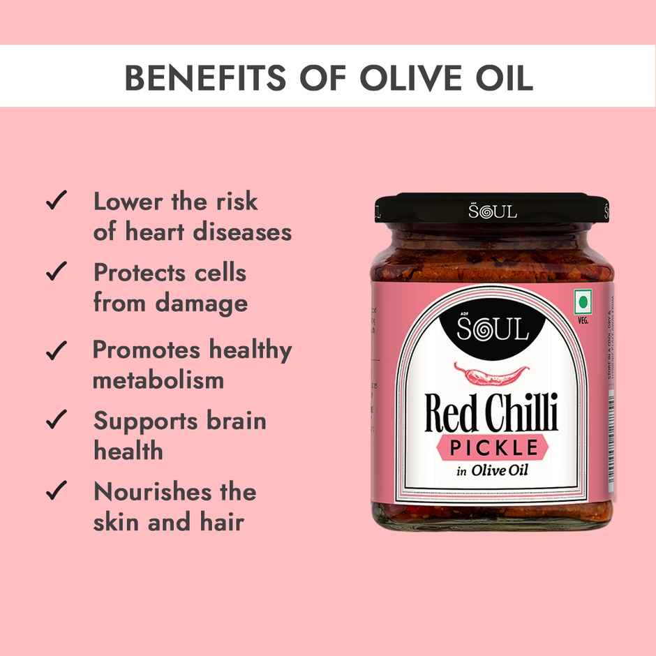 Adf Soul Red Chilli Pickle In Olive Oil