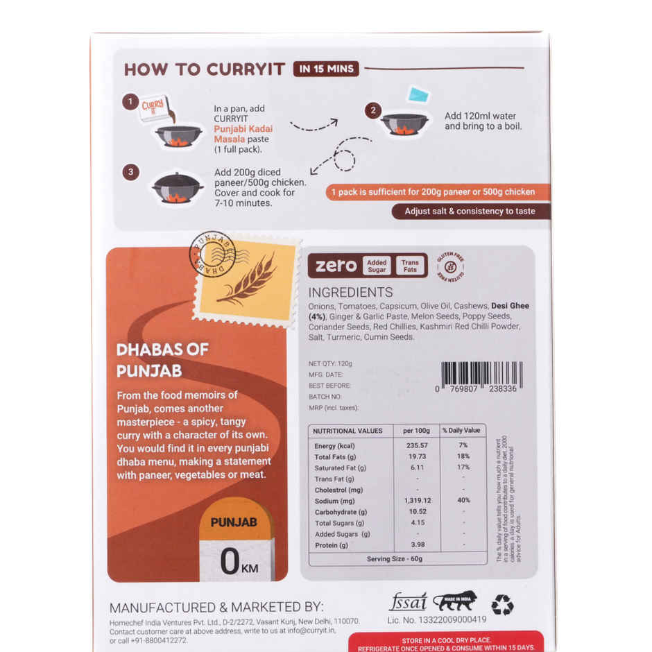 Curryit Punjabi Kadai Paneer And Chicken Masala