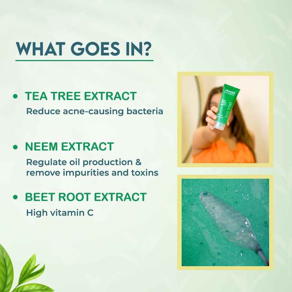 Jovees Herbal Tea Tree Oil Control Face Wash | Oily And Acne Prone Skin