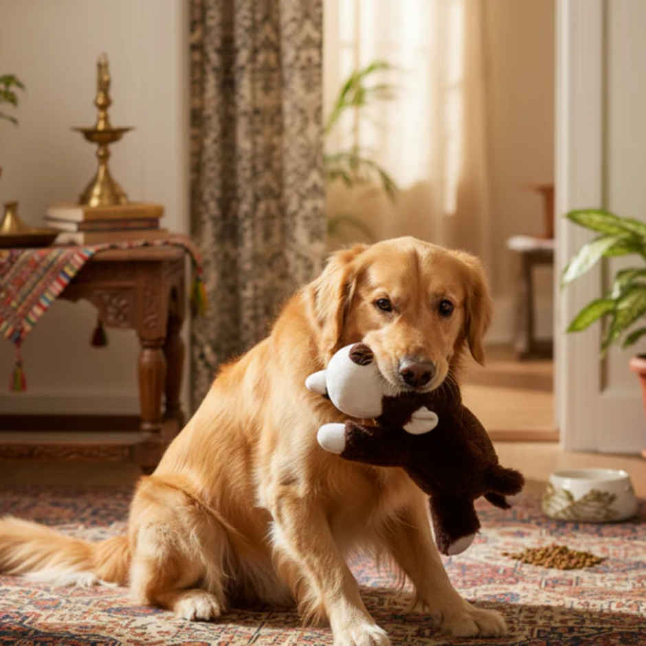 BearHugs Cuddle Bear Squeaky Dog Toy Brown