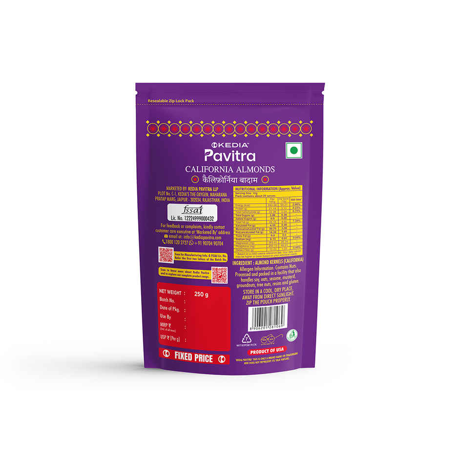 Kedia Pavitra California Almonds | Badam Giri