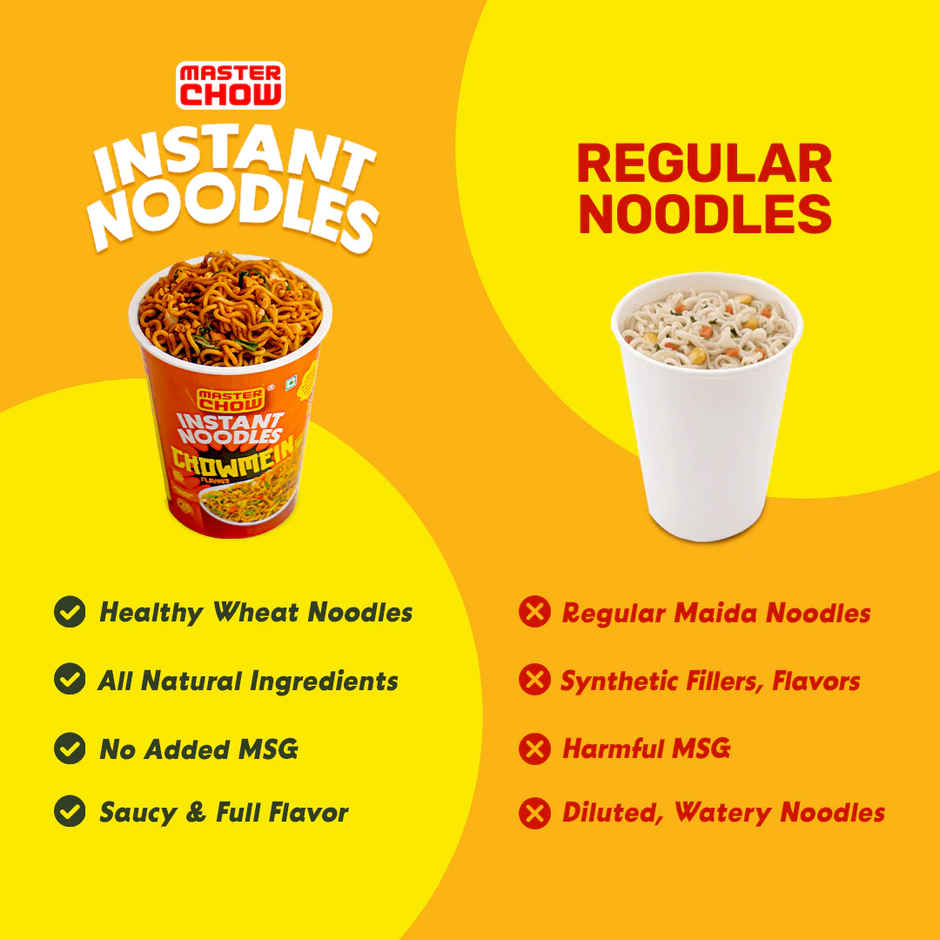 MasterChow Korean Instant Cup Noodles - Chowmein Flavour Veg