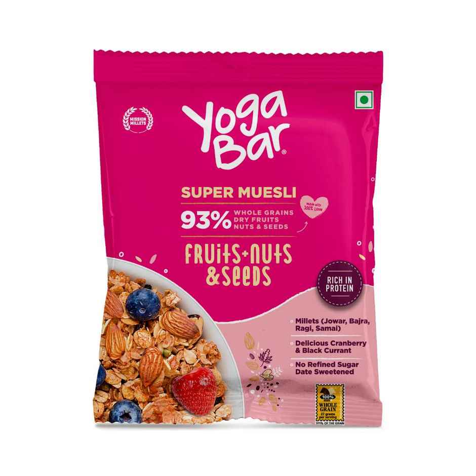 Yoga Bar Dark Chocolate + Cranberry & Fruit + Nuts & Seeds Muesli