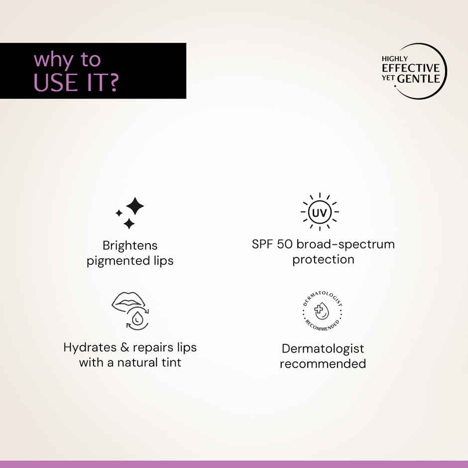 Deconstruct Brightening Tinted Lip Balm SPF 50 | Moisturizes Dry Lips | Pink