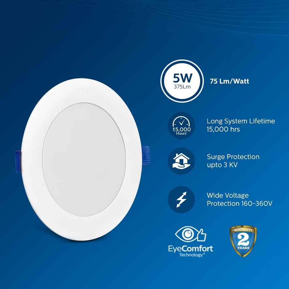 Philips Led 5W Round Astra Sleek (Ww) 