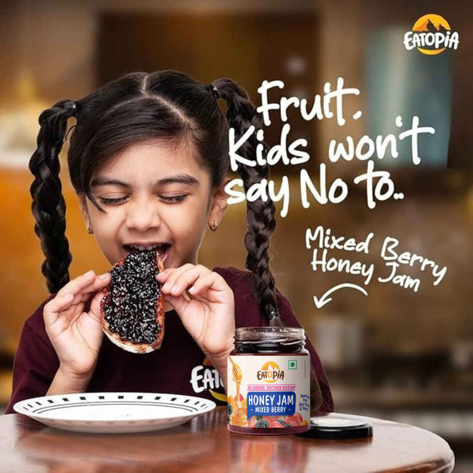 Eatopia Healthy Mixed Berry Honey Jam (No Refined Sugar & Preservatives )