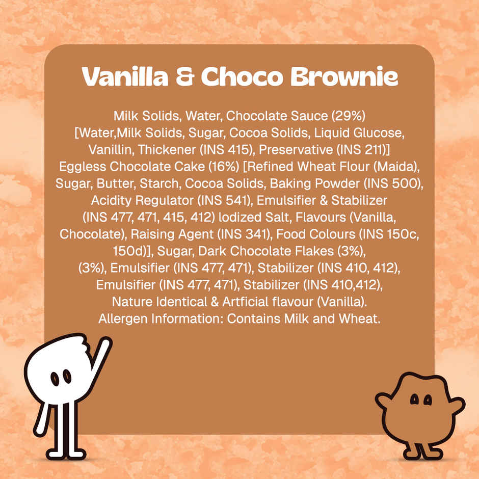 OB & GOB Vanilla & Choco Brownie Ice Cream Sundae