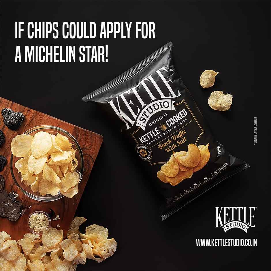 Kettle Studio Black Truffle With Salt Potato Chips