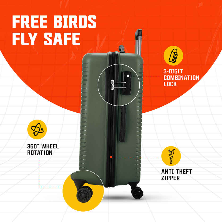 Skybags Beat-Pro Set | Green - 55 + 66 + 76 L