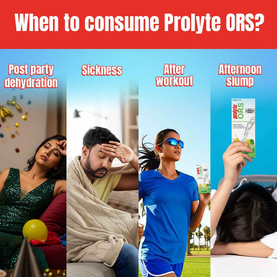 Cipla Prolyte ORS | Nimbu Paani Flavour