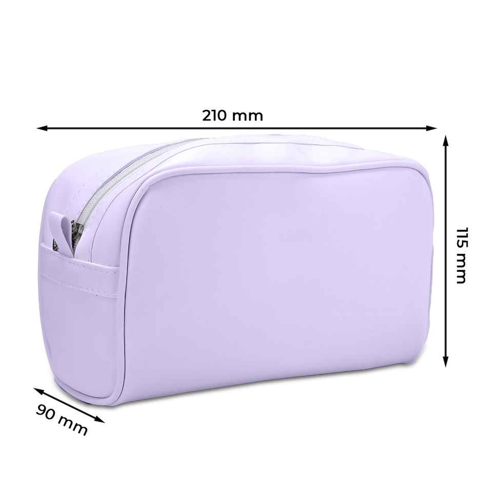 Sanfe Prolume Travel Pouch Essentials Bag See Through Make Up Organiser Toiletry Kit - Purple