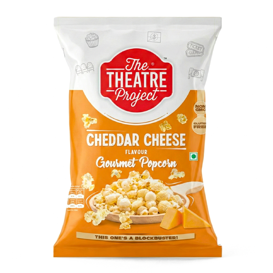 TTP Gourmet Popcorn | Cheddar Cheese | Cheesy & Crunchy Combo