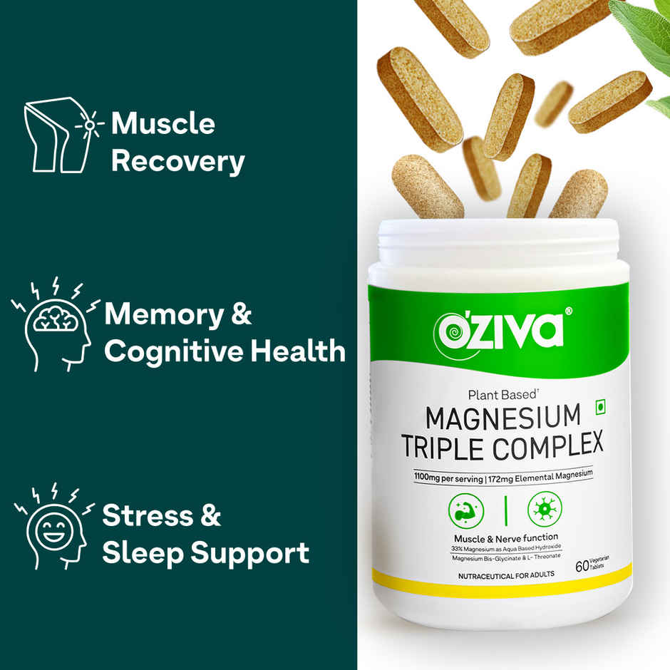 OZiva Magnesium Triple Complex with Glycinate, L-Threonate and Aqua Hydroxide