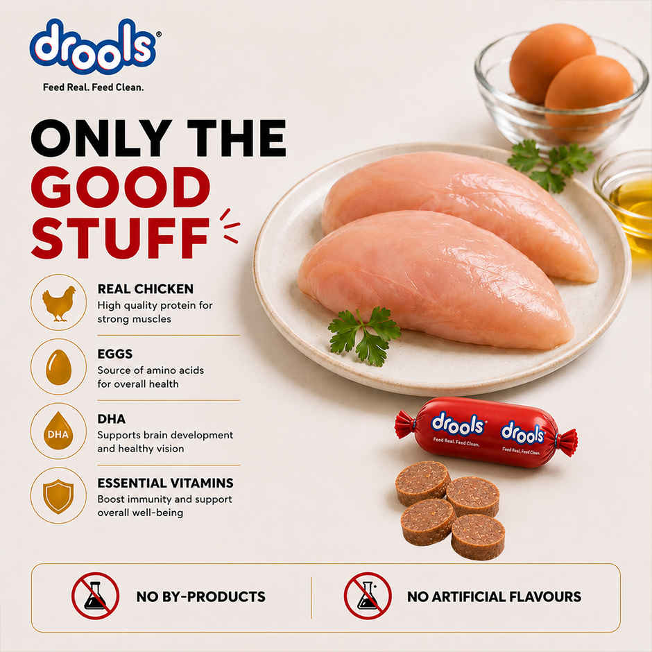 Drools 100% Real Chicken Sausage Treats for Dogs
