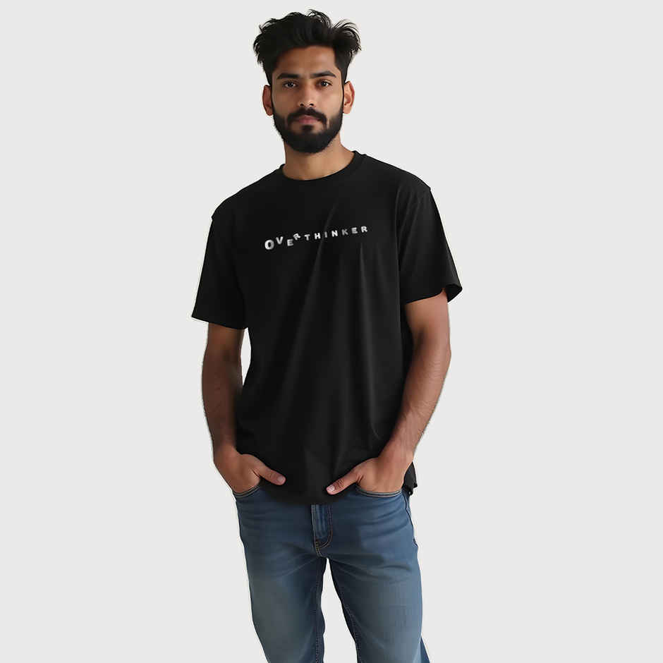 Mad Over Print Men's Overthinker T-shirt | Black - M