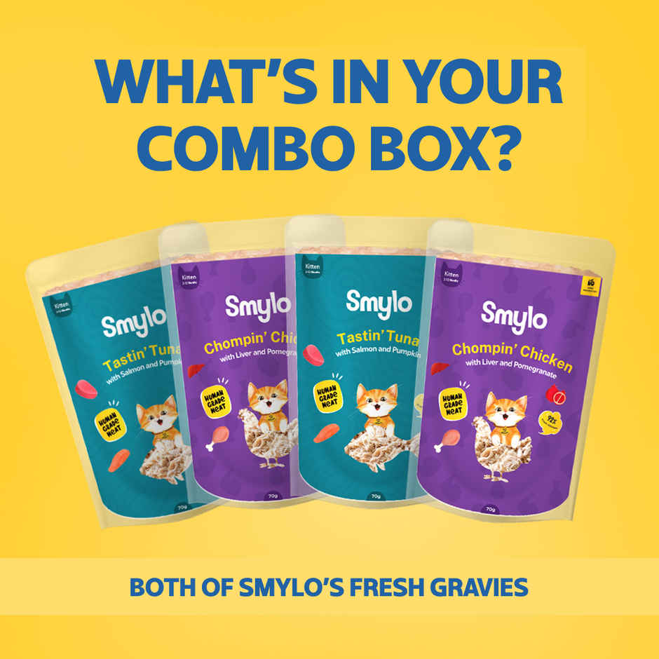 Smylo Kitten Wet Cat Food Variety Combo | Chicken & Tuna, Fresh and Preservative Free