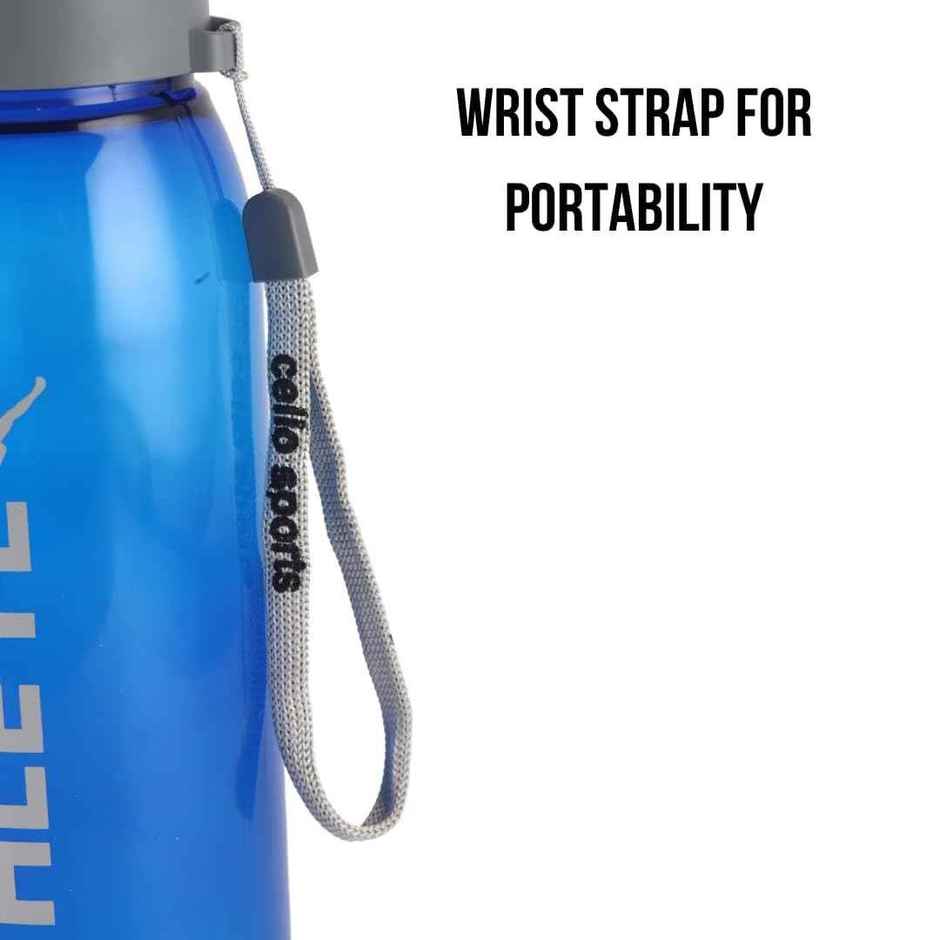 Cello Athlete Bottle With Flip Top Lid | 800 ml | Set of 4 | Colour May Vary