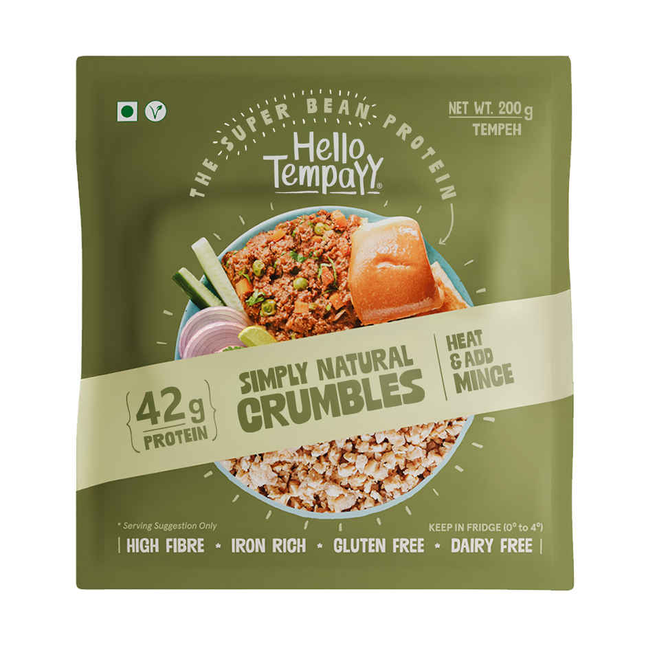 Hello Tempayy 42g Protein Tempeh Crumbles | Low Fat & High Fibre
