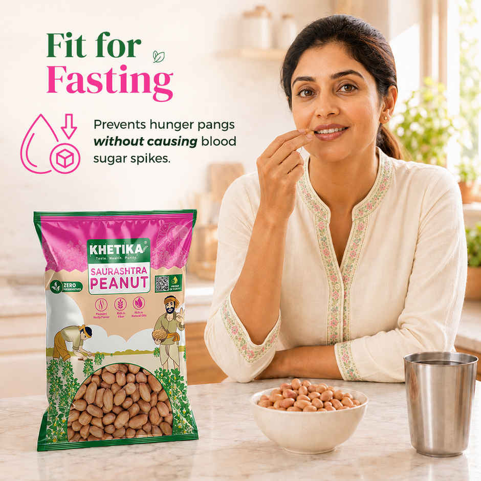 Khetika Premium Raw Peanuts | Groundnut | Fit for Fasting | Rich in Protein & Fiber