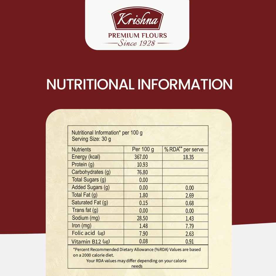 Krishna Fortified & Unbleached Maida