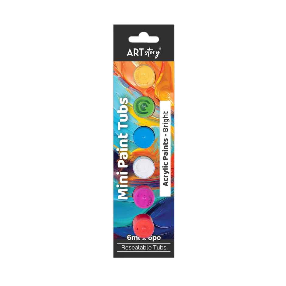 Itsy Bitsy Mini Paint Tubs Acrylic Paint Bright 6 ml x 6 shades LB