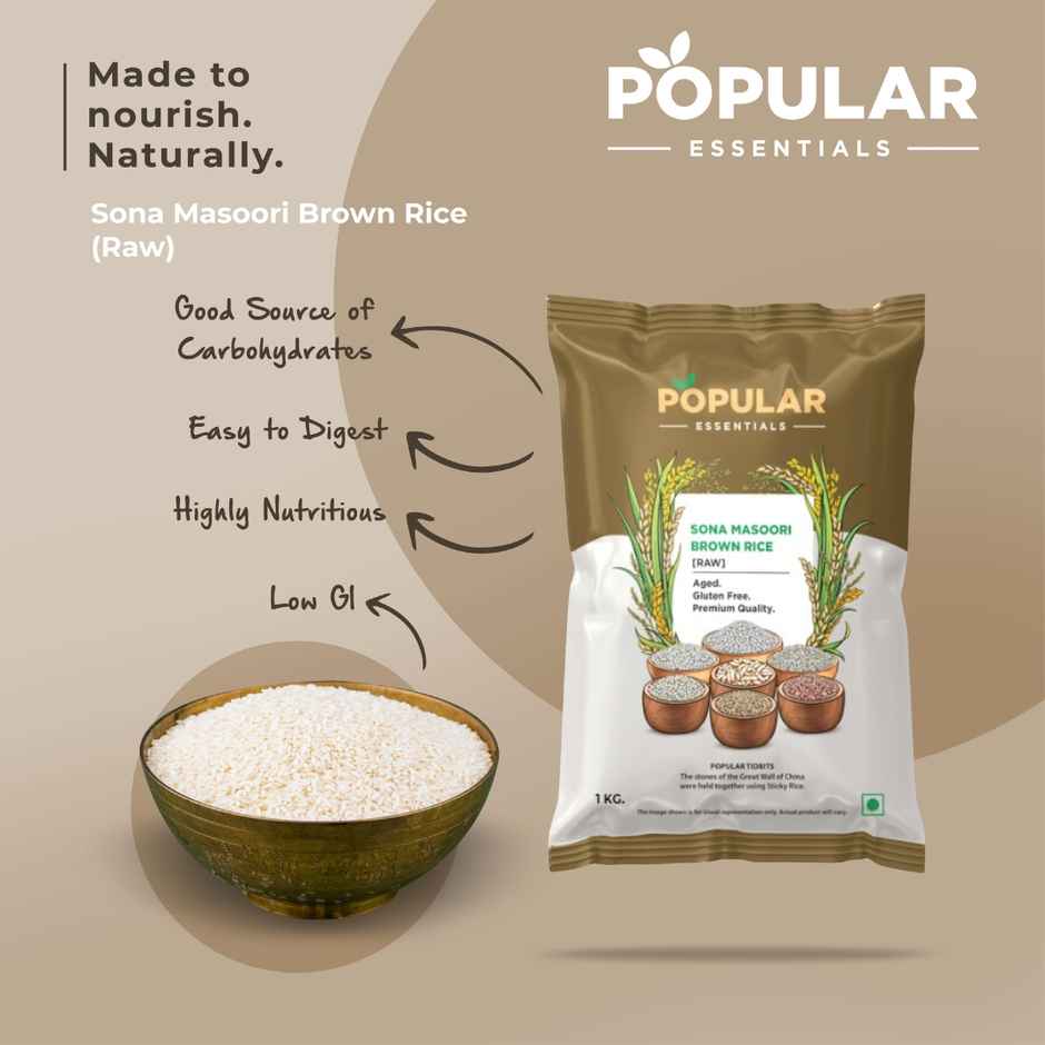 Popular Essentials Sona Masouri Brown Rice