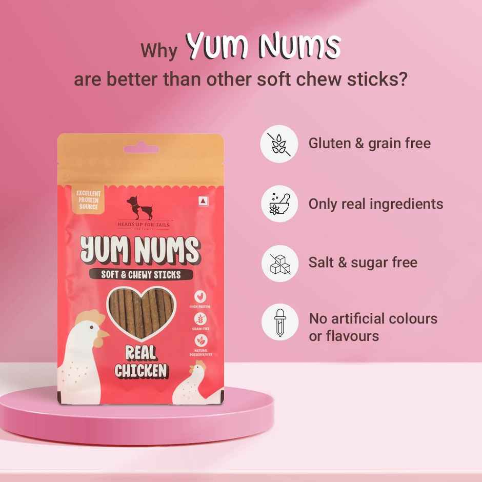 HUFT Yum Nums Egg & Cheese Soft Sticks Treat For Dogs