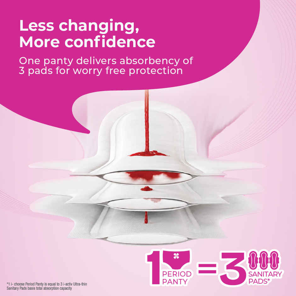 i-activ Period Panty, Disposable| S-M | For First Periods Of Young Teens