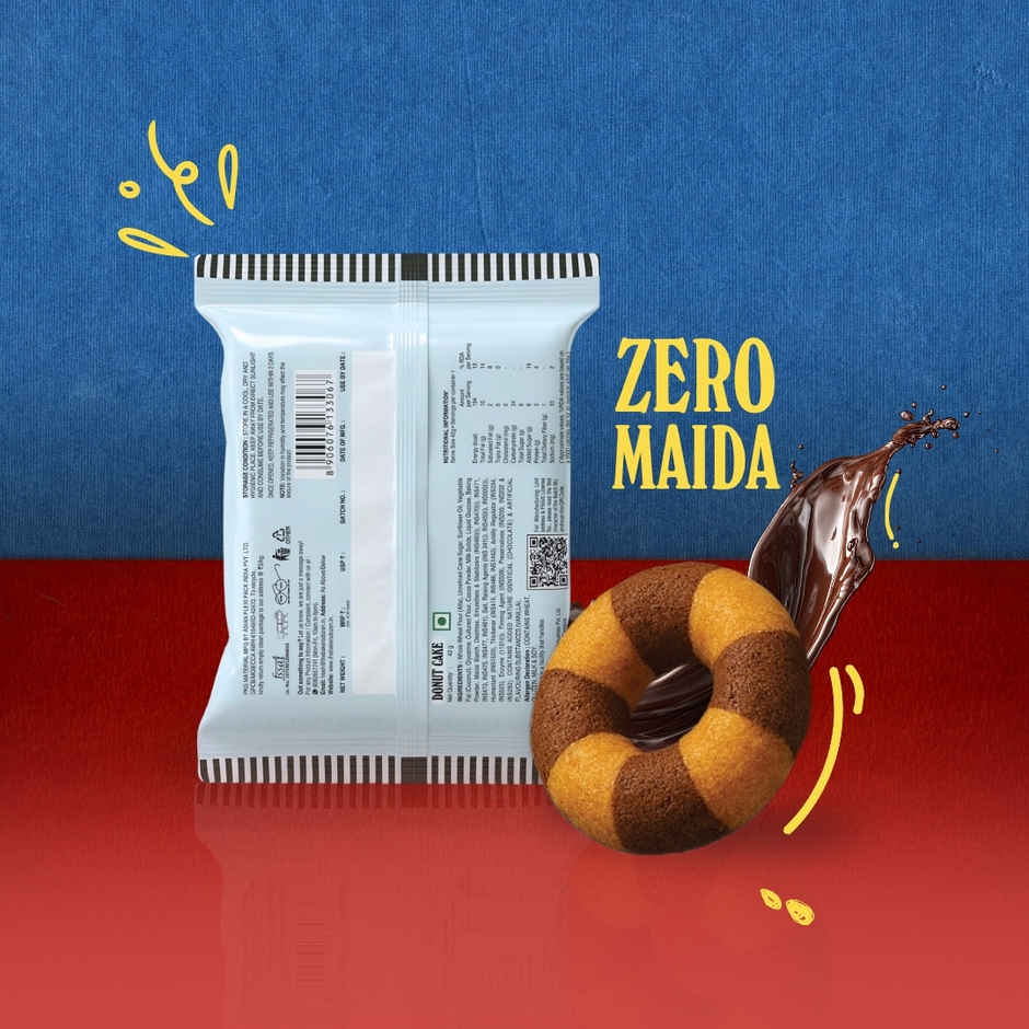 The Baker's Dozen Zero Maida Donut Cake | Small Cake | Tiffin Pack | Creamfills | | Zero Palm Oil