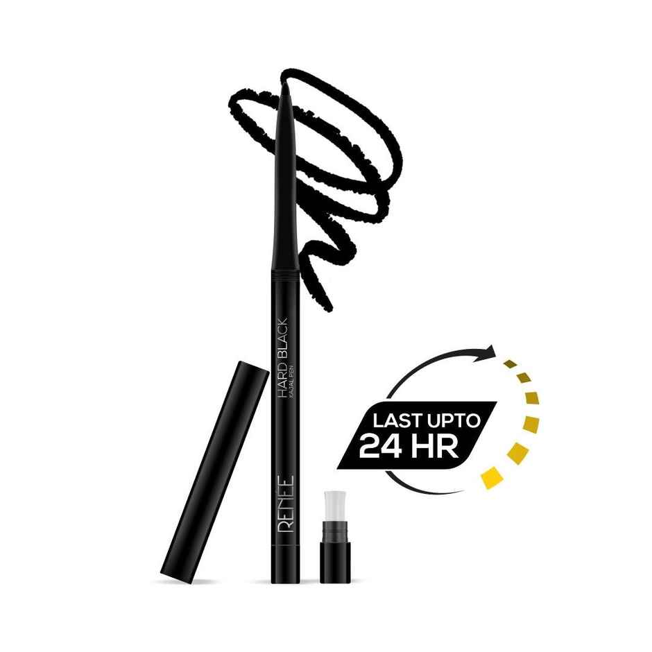 RENEE Kajal Pen With Sharpener | Hard Black Pack Of 2