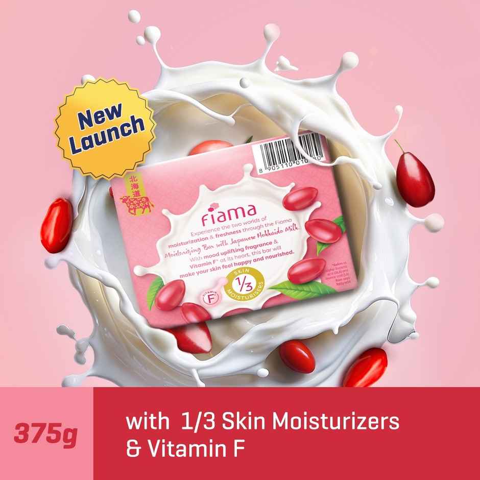 Fiama Skin Barrier Strengthening Moisturizing Soap Bar | Japanese Hokkaido Milk & Goji Berry