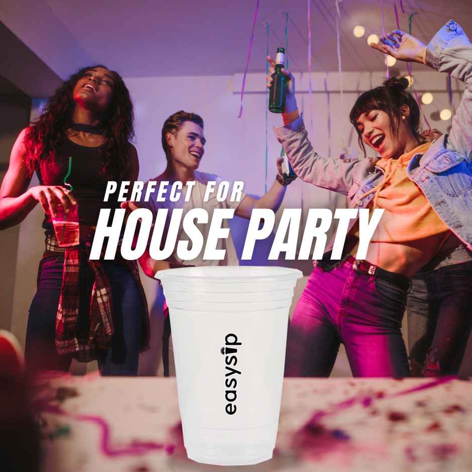 Easysip Transparent Premium Drinking Reusable Party Glasses
