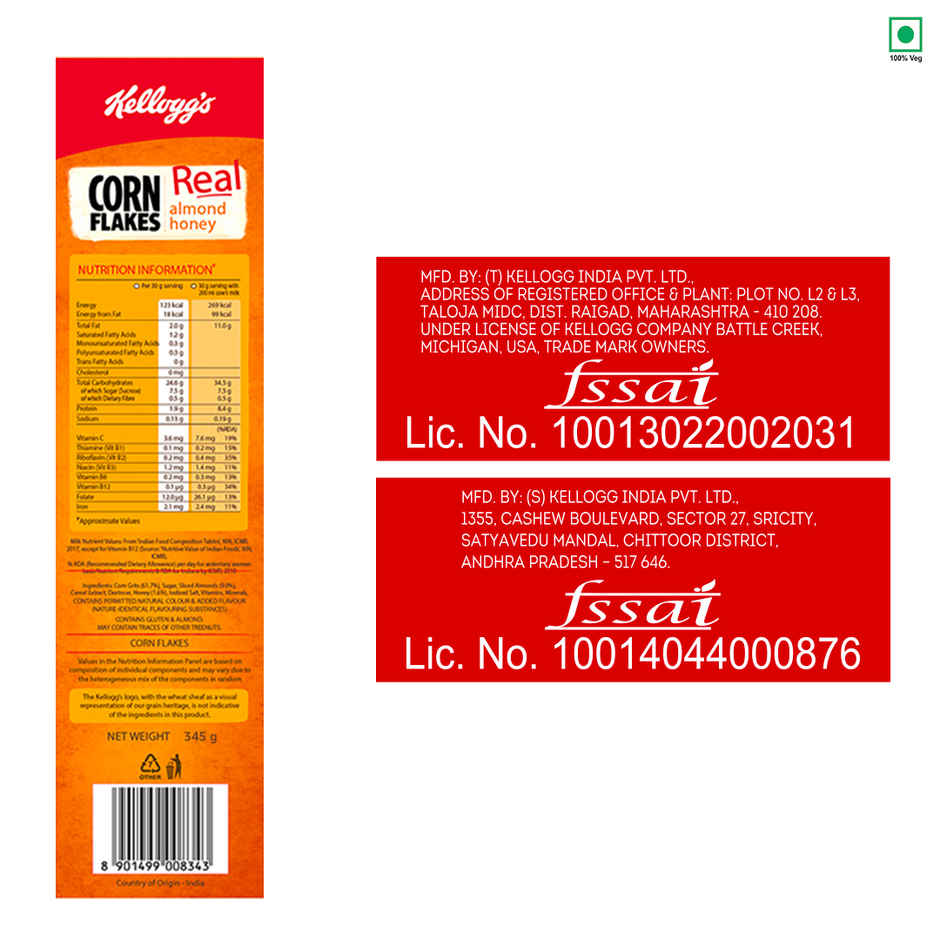 Kellogg's Almond and Honey Corn Flakes