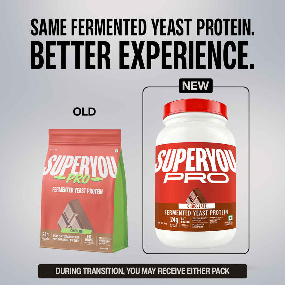 SuperYou Pro Fermented Yeast Protein- Chocolate | 24g Protein Per Scoop