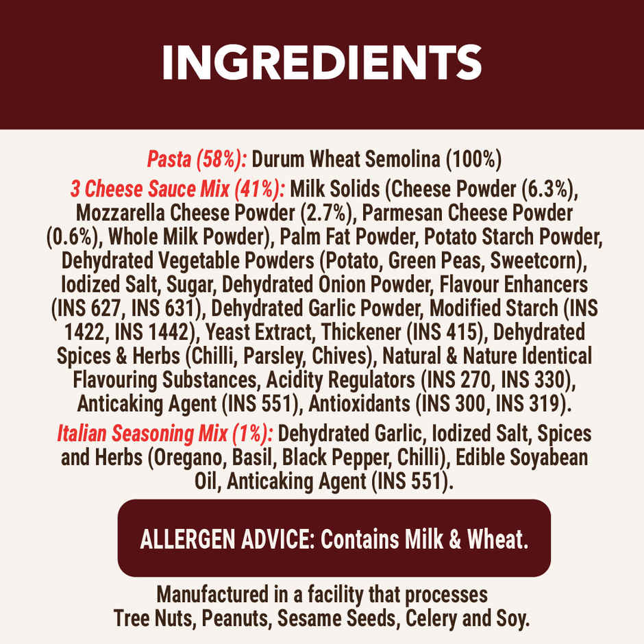 MOM 3 Cheese Instant Pasta | Quick Cook Pasta